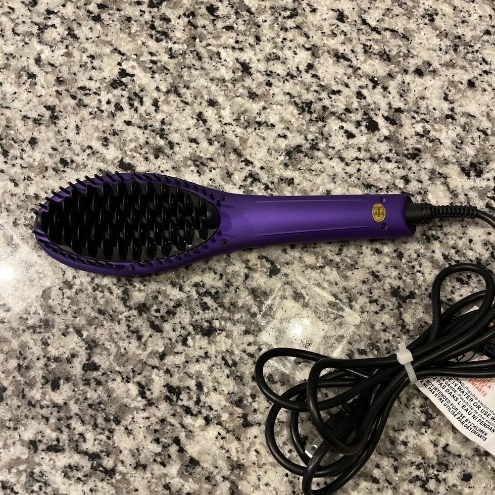 Tiri Professional Hot Smoothing System Hair Straightening‎ Brush Boysenberry